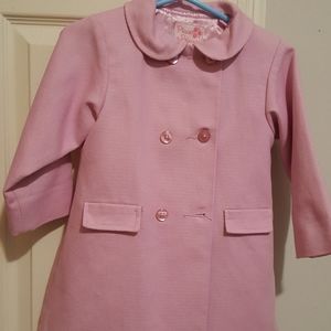 Girl's pink Spring Coat with matching hat